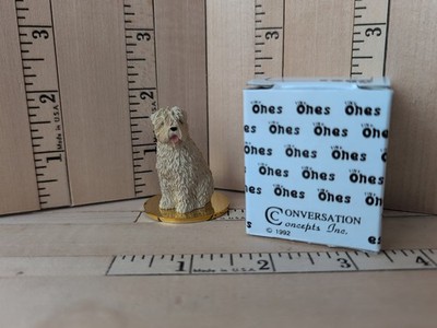 VTG Tiny Ones 1995 Miniature Soft Coated Wheaten Terrier Dog Statue Conversation