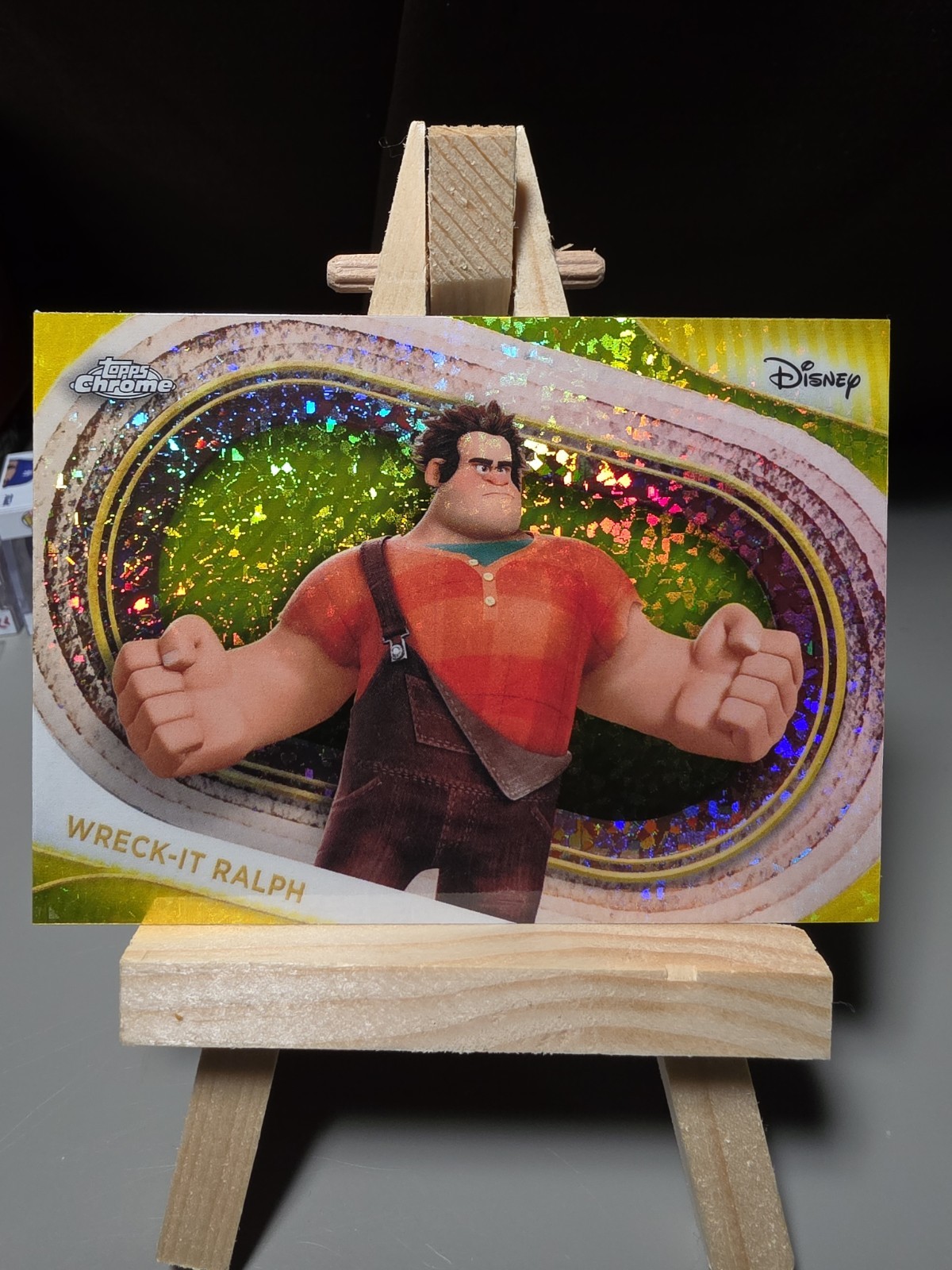 Wreck-It Ralph 2025 Topps Chrome Disney Yellow Mini Diamonds Refractor #65 NM *