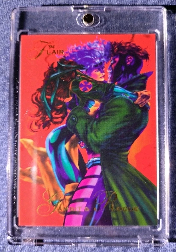 Flair 'Gambit & Rouge' 1994 ¡Marvel! Tarjeta coleccionable casi gema como nueva #114 (hacer oferta) Foto 3 de 4
