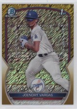 2023 Bowman Chrome Prospects Gold Shimmer Refractor 6/50 Joendry Vargas 4k8