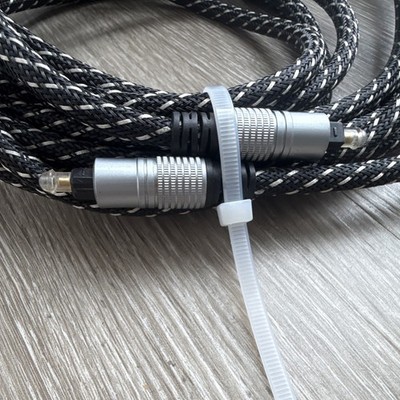 25 ft TOSLINK Optical Digital Audio Cable - Braided - New No Box