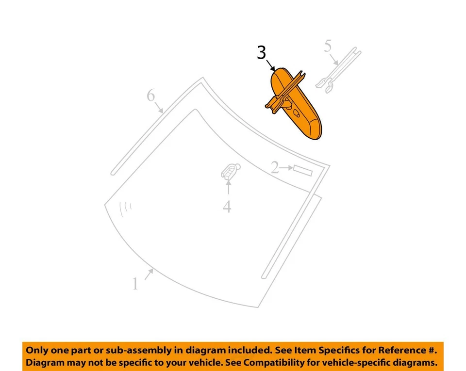 2009-2014 Nissan Maxima Interior Rear View Mirror Oem NUDQB - Image 3 of 4