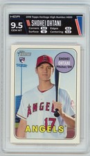 Shohei Ohtani 2018 Topps Heritage High Number HGA 9.5 Gem Mint #600 Rookie (B)