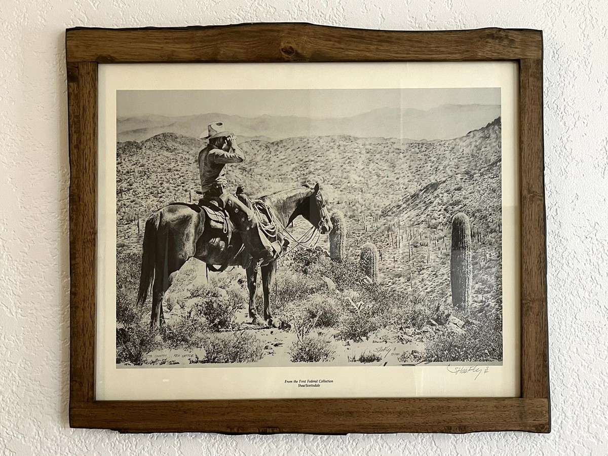 Vintage Robert “Shoofly” Shufelt Signed Print “Lotta Country