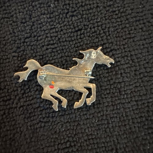 Ervin Hoskie Sterling Silver 0.925 Appaloosa Horse Pin Brooch - Picture 4 of 5