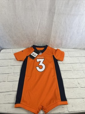 NEW Nike Russell Wilson Orange $50 Denver Broncos Infant Game Romper  Sz 18M