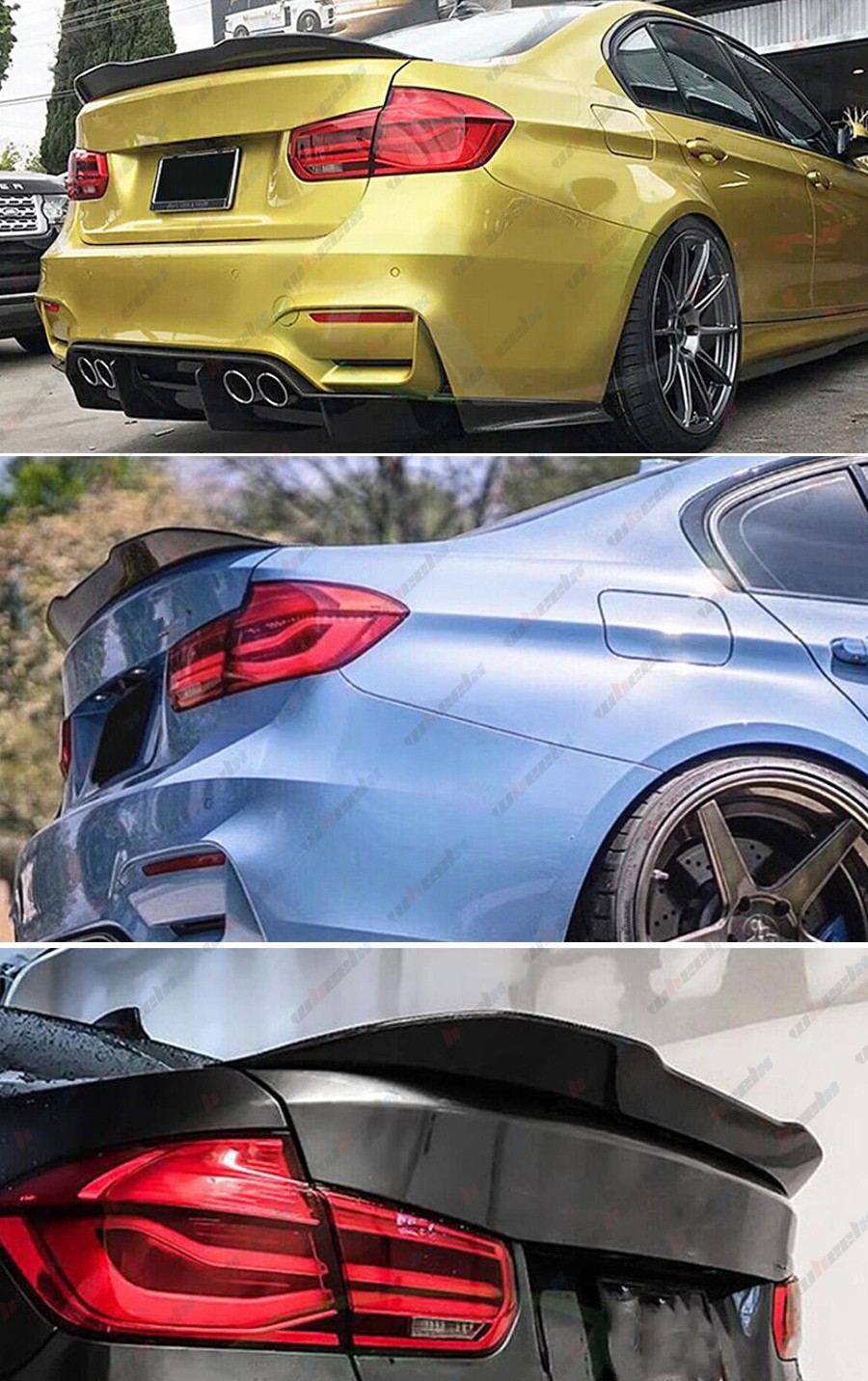 FOR BMW F30 F80 M3 320I 328I 330I CARBON LOOK PSM STYLE HIGHKICK TRUNK SPOILER