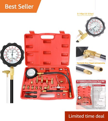 #ad #ad Precision 0 140 PSI Fuel Pressure Tester Gauge Kit for Mechanics Master Kit $61.99