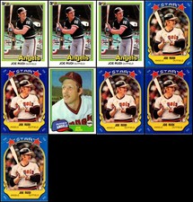 1981 Joe Rudi California Angels (9) Card Lot - LIMITED EDITION – A TRUE STATE...