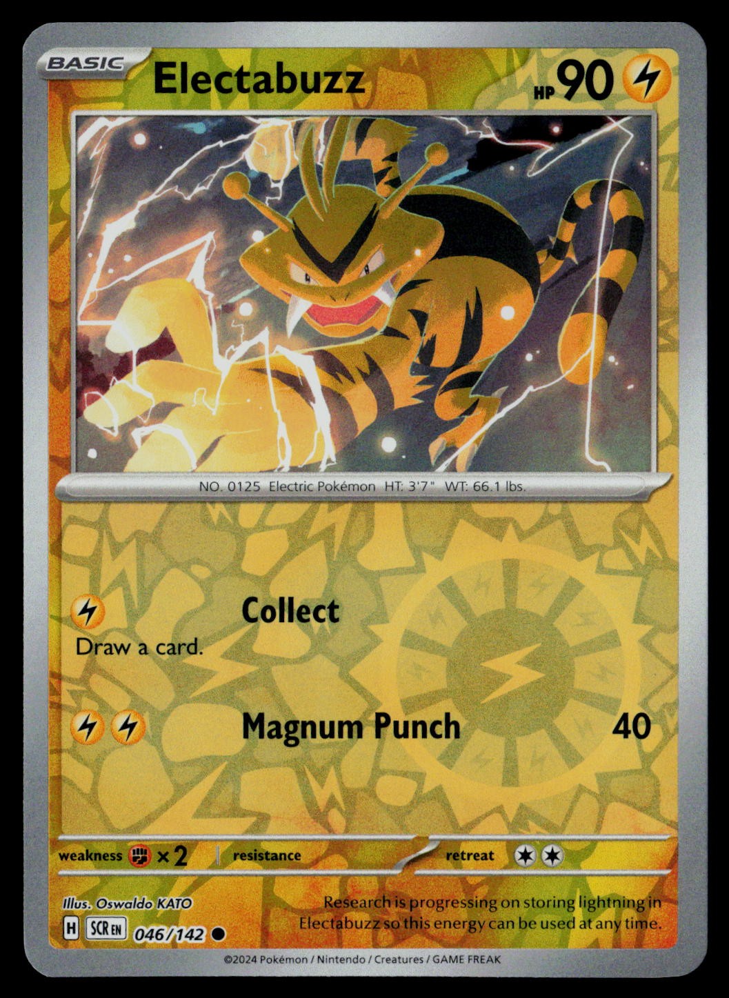 Electabuzz 046/142 Reverse Holofoil SV07: Stellar Crown LP-NM