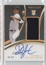 2020 Panini Immaculate Holo Gold 9/84 Dylan Cease #115 RPA Rookie Patch Auto RC