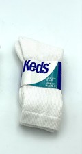 NOS Vintage Keds Tube Socks Size 9-15 Acrylic Nylon White Over Calf Orlon 80s