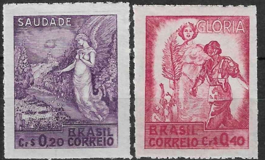 Brazil Stamps 1945 SC# 628, 629 ' Tranquility ' ' Glory '