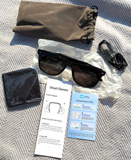 DMES AI Smart Glasses with Bluetooth & Real-Time Translation. Type-C Charger