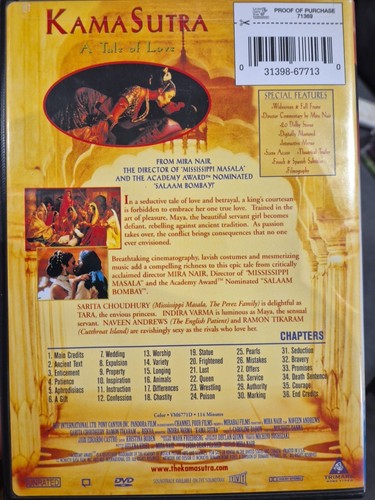 KAMA SUTRA A TALE OF LOVE DVD NIRA NAIR ROMANCE FILM INDIRA VARMA NAVEEN ANDREWS - Picture 2 of 3