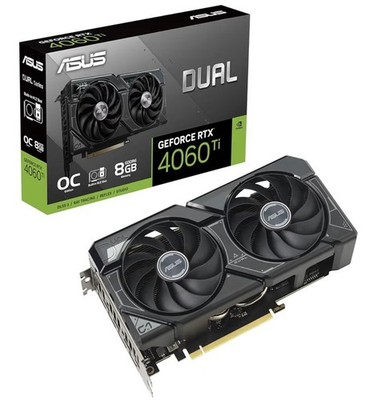 ASUS Dual GeForce RTX 4060 Ti OC SSD 8 GB GDDR6 HDMI, 3x DP PCI-E   #335992