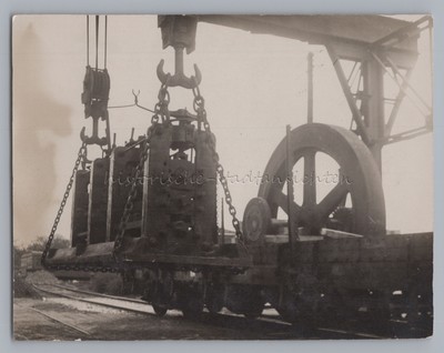 Crane Train Machine Tracks Technology - Old Photo