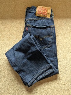 Levi's 501 Men's Jeans Brand New 32x32. Dark Blue Straight Leg.