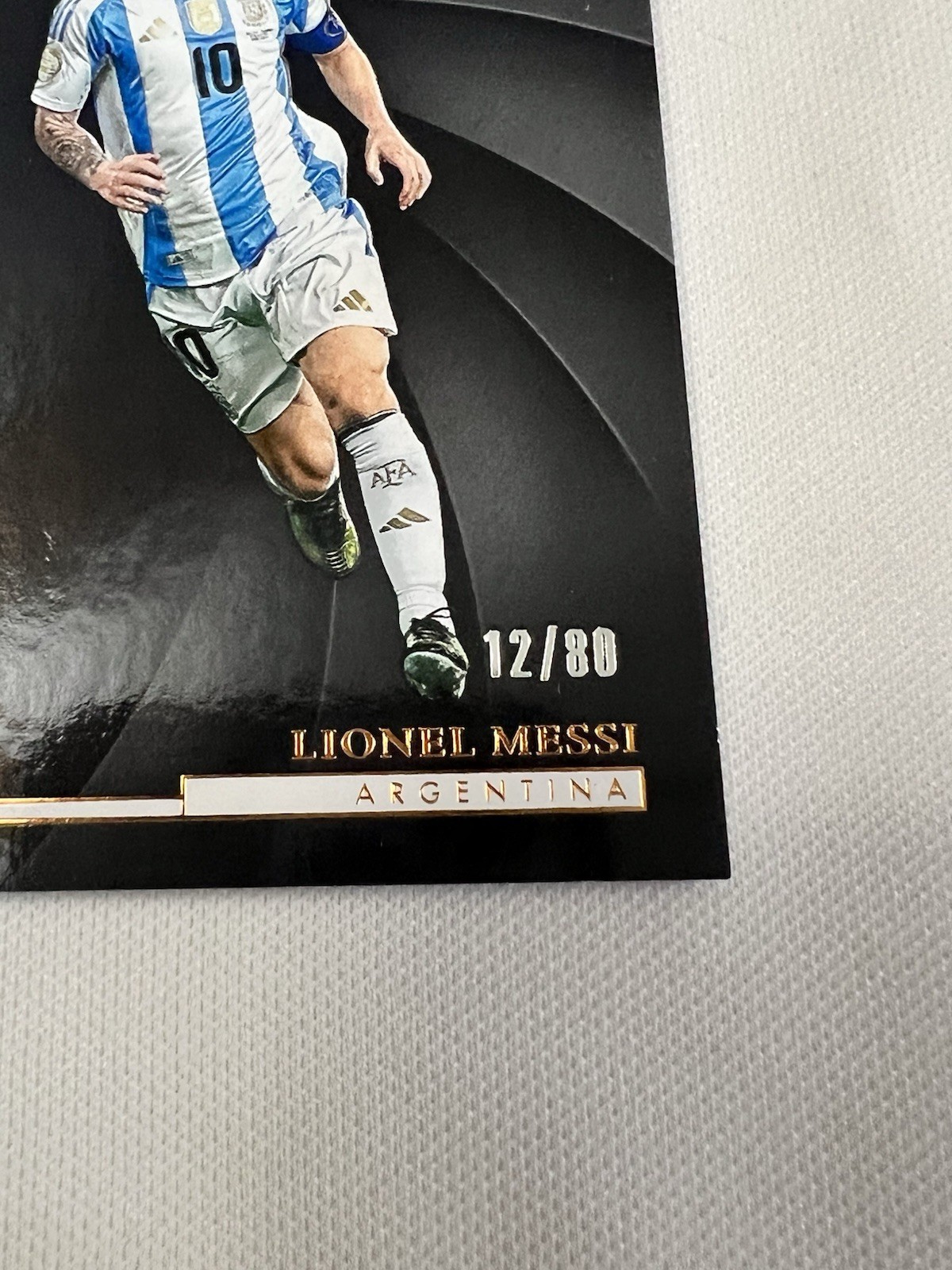 2024-25 Panini Noir FIFA Lionel Messi SP #50 /80 GOAT Argentina view 3