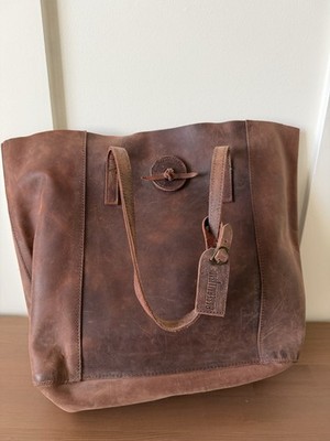 Baseballism Vintage Glove Leather Original Tote Bag - Dark Brown Chocolate
