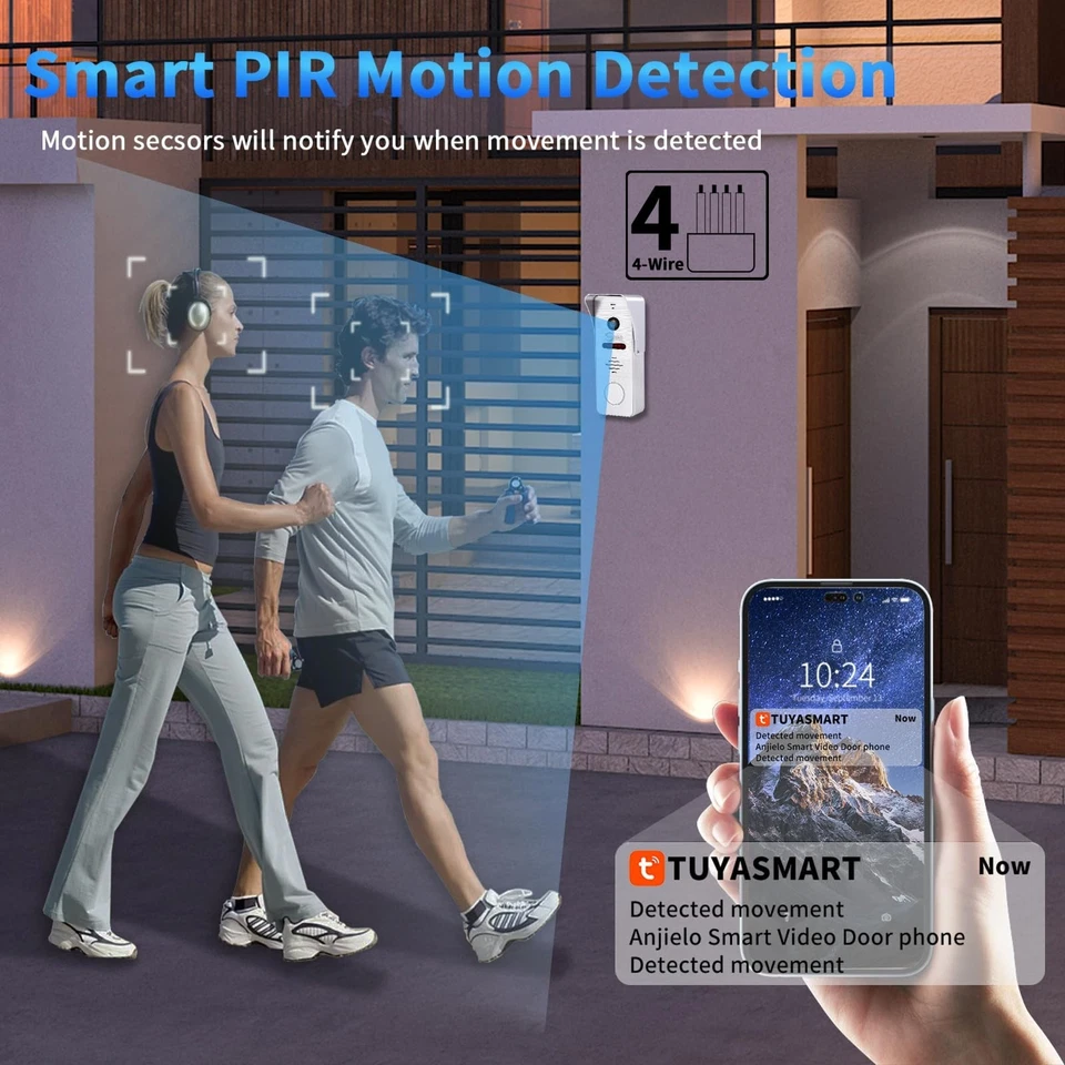 10 Inch Touch Monitor System,TUYA WiFi Smart Home Video Intercom Door Phone Kits - Image 3 of 4