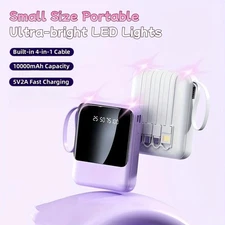 Portable 10000Mah Emergency Power Supply For Outdoor Travel, Spare Battery Pack