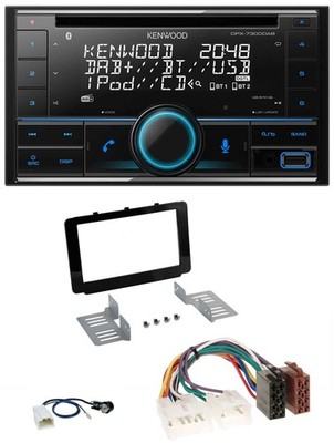Kenwood CD 2DIN DAB USB MP3 Bluetooth Autoradio für Toyota Hilux 2016-2020 schwa
