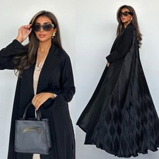 Modest Open Kaftan Women Cardigan Long Robes Evening Kimono Islamic Turkey Gown