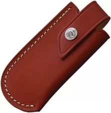 Fox Ambi Brown Leather Construction Belt Sheath For Folding Knife - 37CM12