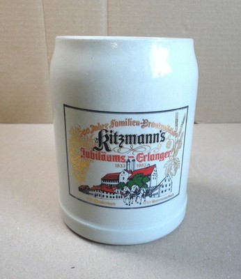 Bierkrug Steingut 0,5 l, Privat-Brauerei Kitzmann  (#94)  (#01)