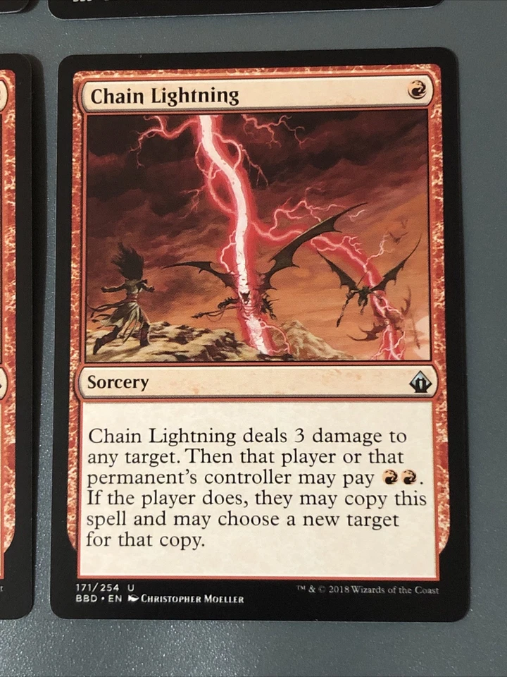 Chain Lightning X4 Battlebond NM Condition See Front/back Pics - Image 2 of 4