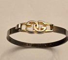 GUCCI Bracelet 24 kt Gold Plated Florence Italy Vintage 70's-80's Double G — photo 3