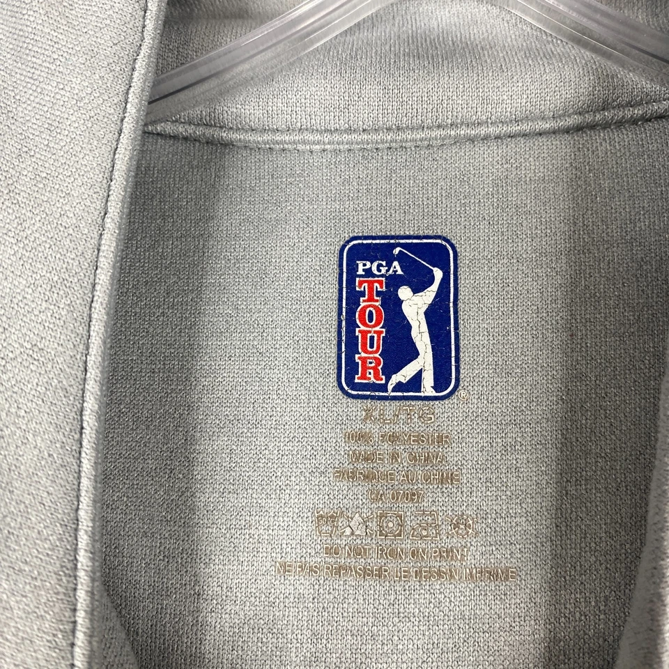 Pullover PGA Tour 1/4 Cremallera Para Hombre Talla XL Manga Larga Gris Cuello Simulado Golf Foto 2 de 4