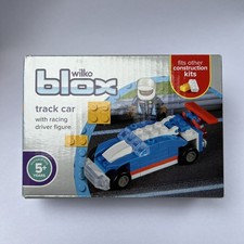 Wilko Blox Track Car With Racing Driver Figure, compatible with other sets