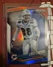 Chris Carter 2025 Panini Prizm #214 Red White & Blue Silver Prizm Dolphins