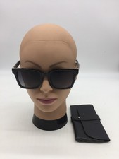 Bvlgari Black Frame Trendy Designer Sunglasses 53-19-143 Grey Lens