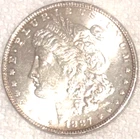 1887 P Morgan beautiful BU coin tons of luster very bright Sigma test++