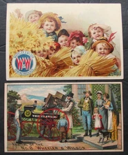 Two Wheeler & Wilson Sewing Machine Co Bridgeport Connecticut Trade Card s