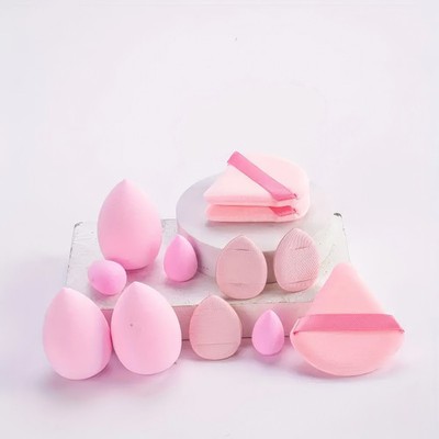 Makeup Sponge Set Beauty Egg Pink Blender Wet Dry Foundation Powder