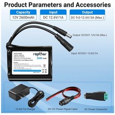 Portable 12V Rechargeable Battery Pack with Charger 