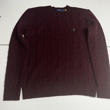 Polo Ralph Lauren Cotton Cable Knit Driver Long Sleeve Sweater Size Small Men's