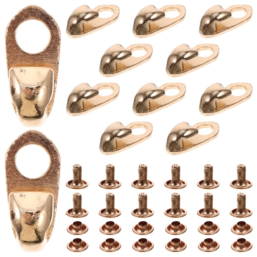20 Pcs Metal Shoe Buckle Boot Buckle Eyelet Hooks for Hiking Climbing Repair