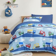 Full/Queen Size Comforter Set for Children, Durable Jersey Knitted Bedding fo...