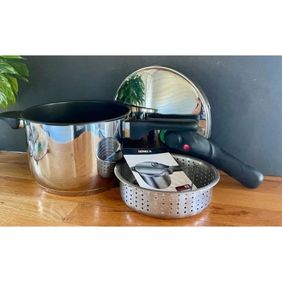 #ad Ultrex II 8 Qt Pressure Cooker Model 11771 Innovex 75 w Lid Basket Manual $69.95