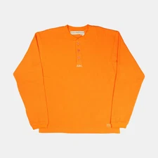 Advisory Board Crystals Waffle Crewneck / Size XL / Mens / Orange / Cotton