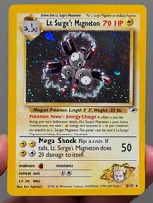 SWIRL Lt. Surge's Magneton 8/132 HOLO Gym Heroes Pokemon WOTC 2000 English - MP on eBay