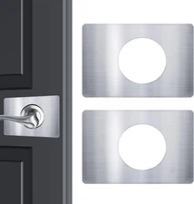Door Lock Repair Plate, Reinforcement Silver 