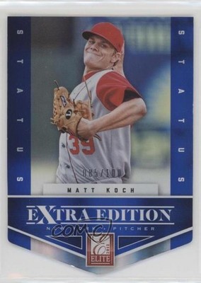 2012 Elite Extra Edition Status Blue Die-Cut 85/100 Matt Koch #34 qf6