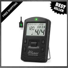 Digital Metronome Rechargeable USB-C Voice Counting for Piano Guitar Drums, 30