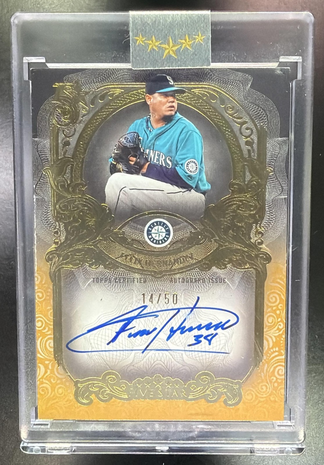 2026 Topps Five Star Felix Hernandez #FSA-FH Retired Auto Gold 14/50 Mariners